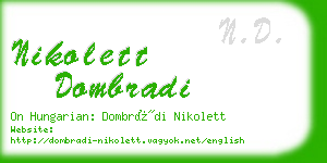 nikolett dombradi business card